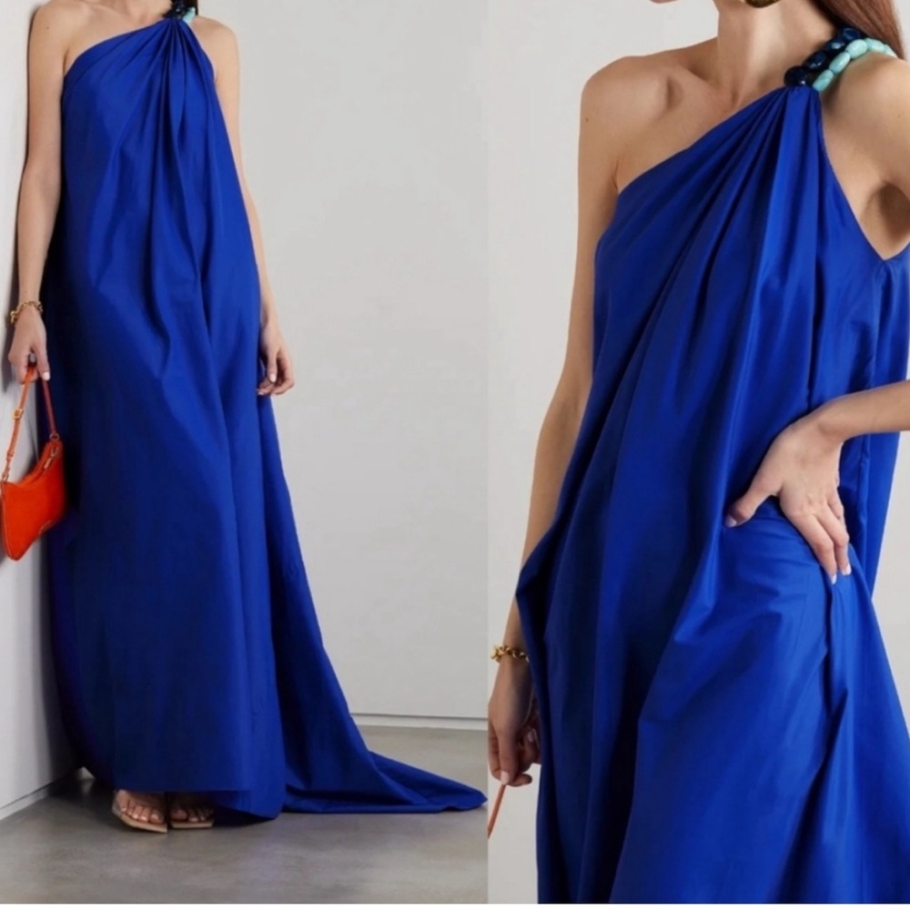Staud Mason Dress Gown in Lapis
